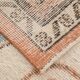 Tapis vintage orange et beige à médaillon central patiné, 157x299 Cm