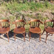 4 fauteuils Baumann en bois courbé
