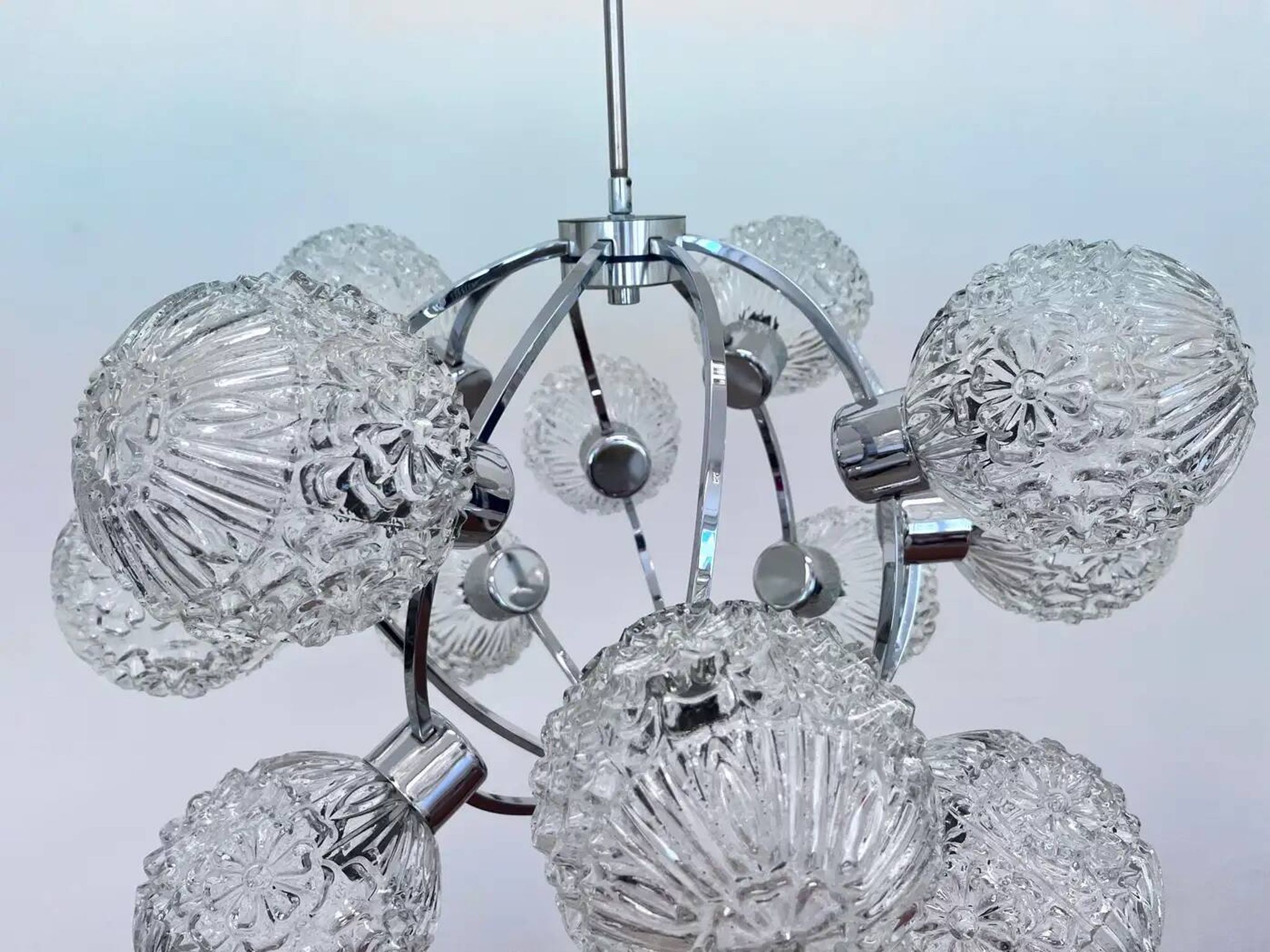 Large Galaxy Space Age Sputnik Chandelier by Richard Essig - Germany, 1970s