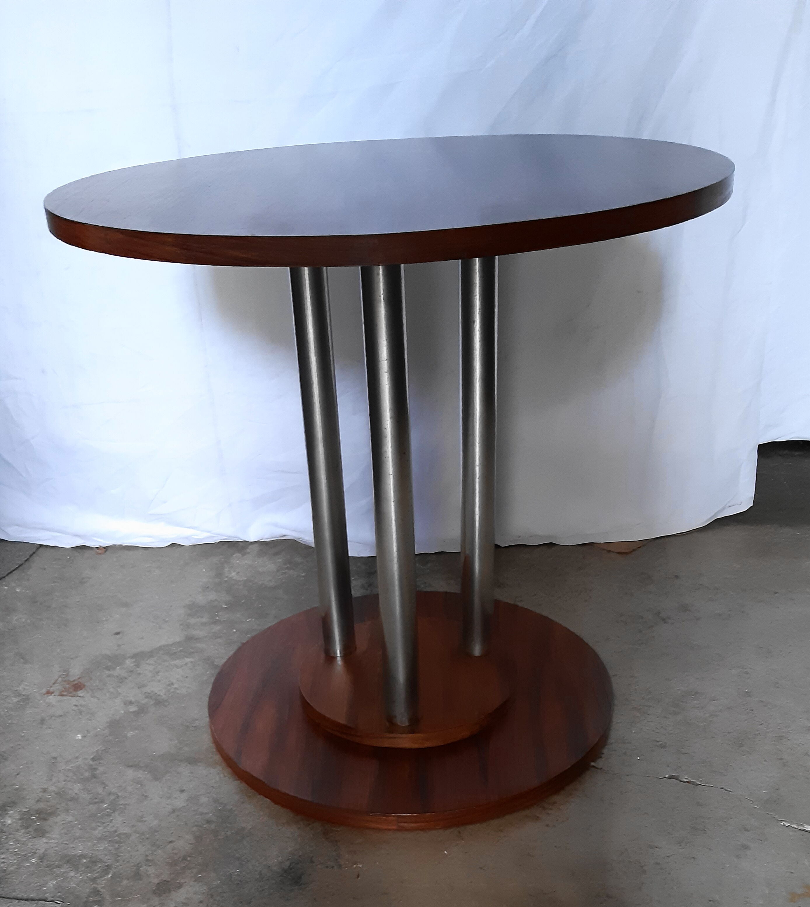 Table gueridon art deco en palissandre, années 30