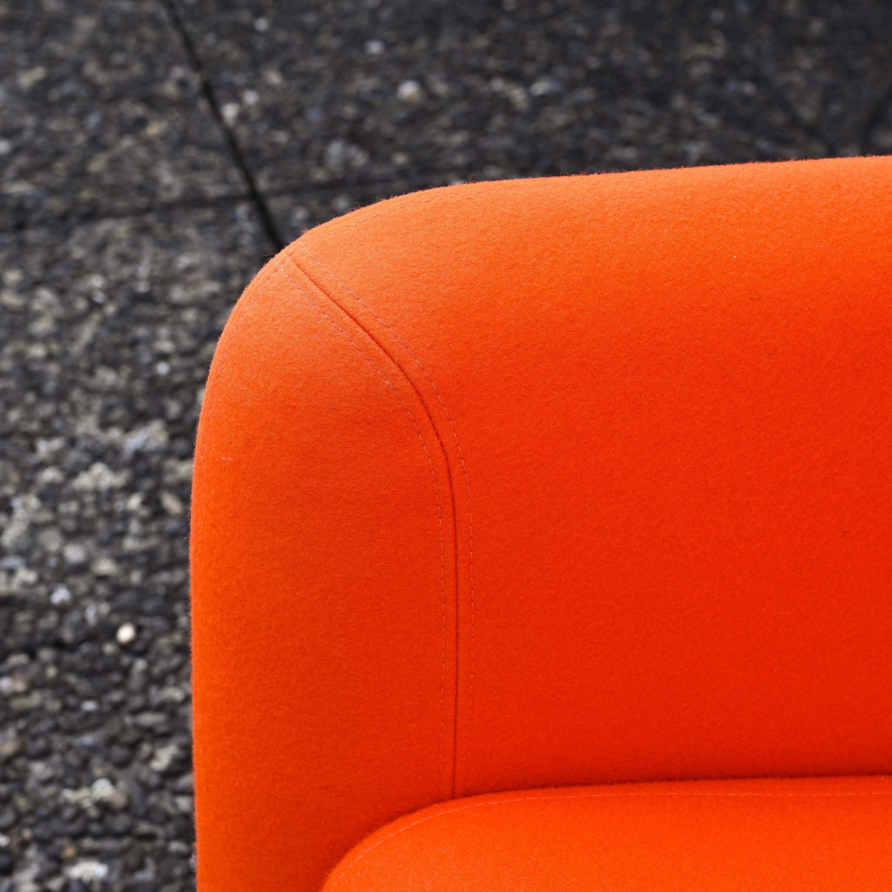 Havana Wing Chair in orange Divina fabric designed by Busk & Hertzog in 2013