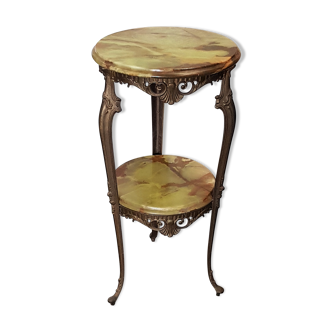 Marble and bronze side table