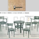 4 Baumann chairs n°267 50s