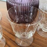 4 engraved wine glasses