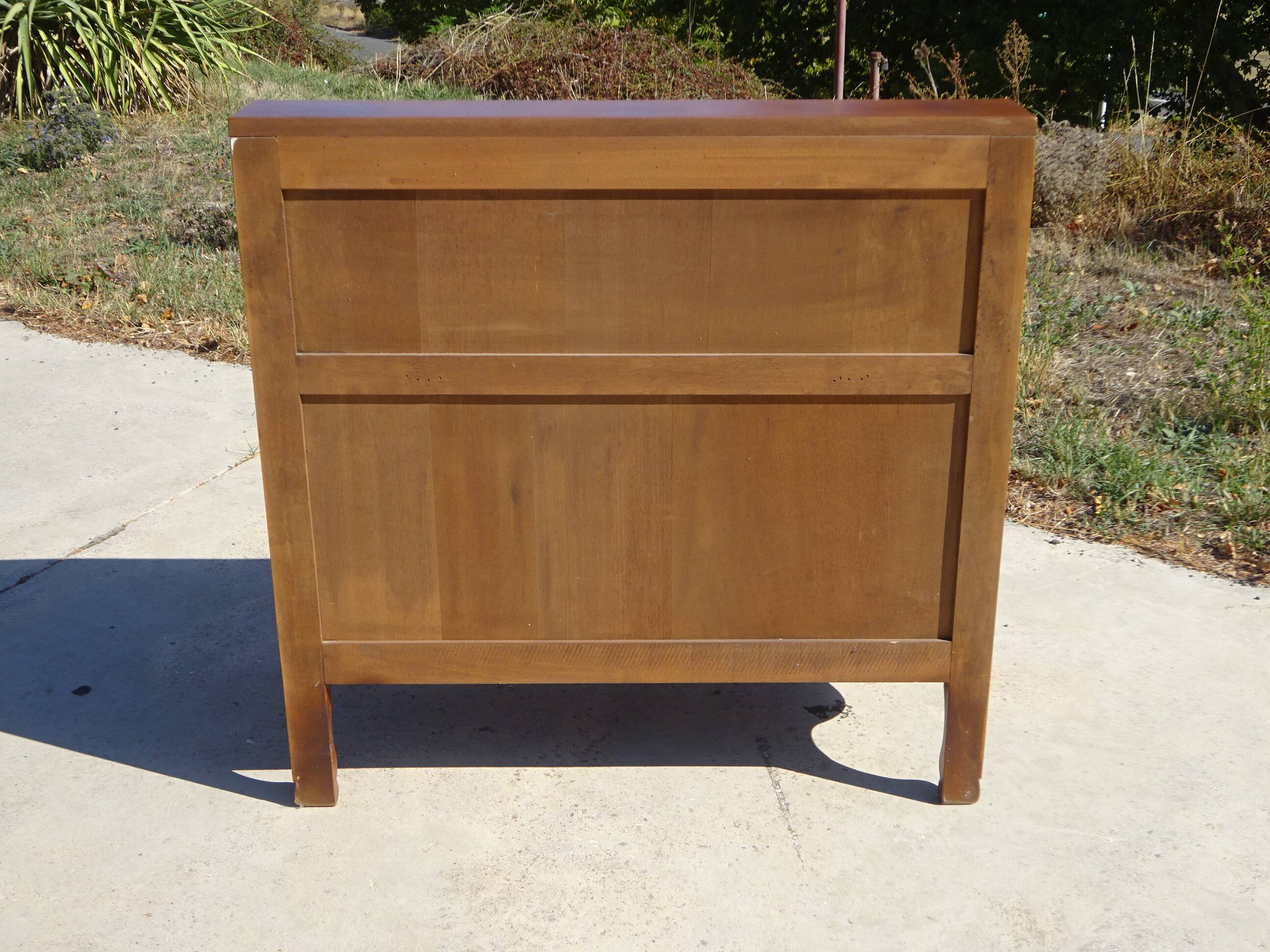 Secretary in solid cherry wood in Louis XV style.