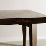 French Mid Century Wooden Squared Dining Table by Pierre Jeanneret, 1950s