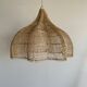 Rattan pendant lamp in the shape of a flower