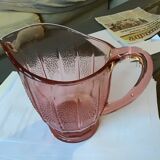 Pitcher pink glass water jug