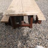 Fir farmhouse table with bench 3m42