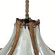 Bamboo acrylic and opaline hanging pendant, 1970,  58cm