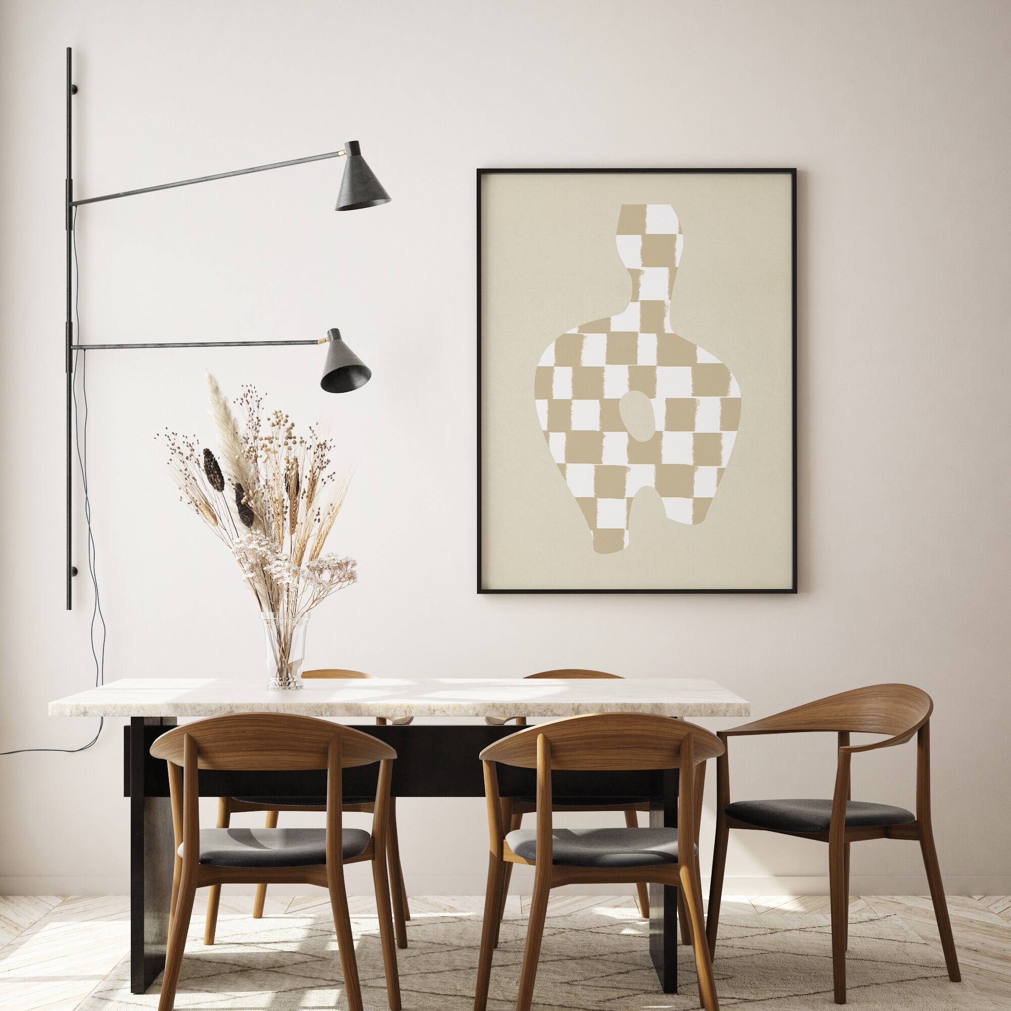 Chequers giclee art print 50x70cm