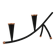 Black Painted Metal Candle Holder with Copper Detailing – Gunnar Ander for Ystad-Metall, Sweden, 1950s