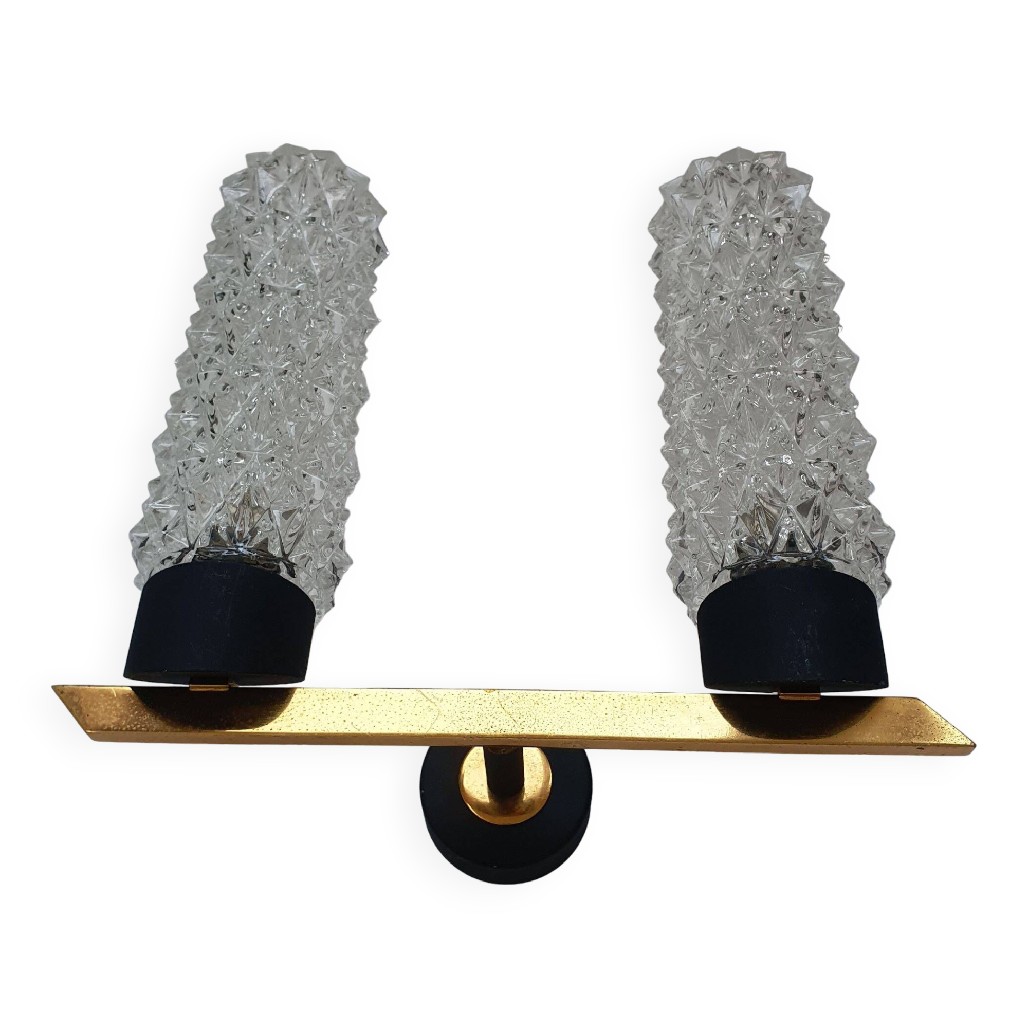 Pair of Arlus designer gold wall lights