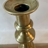 Pair of brass candlesticks from the 19th century.