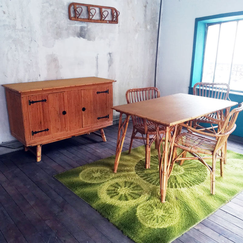 Bamboo and rattan table