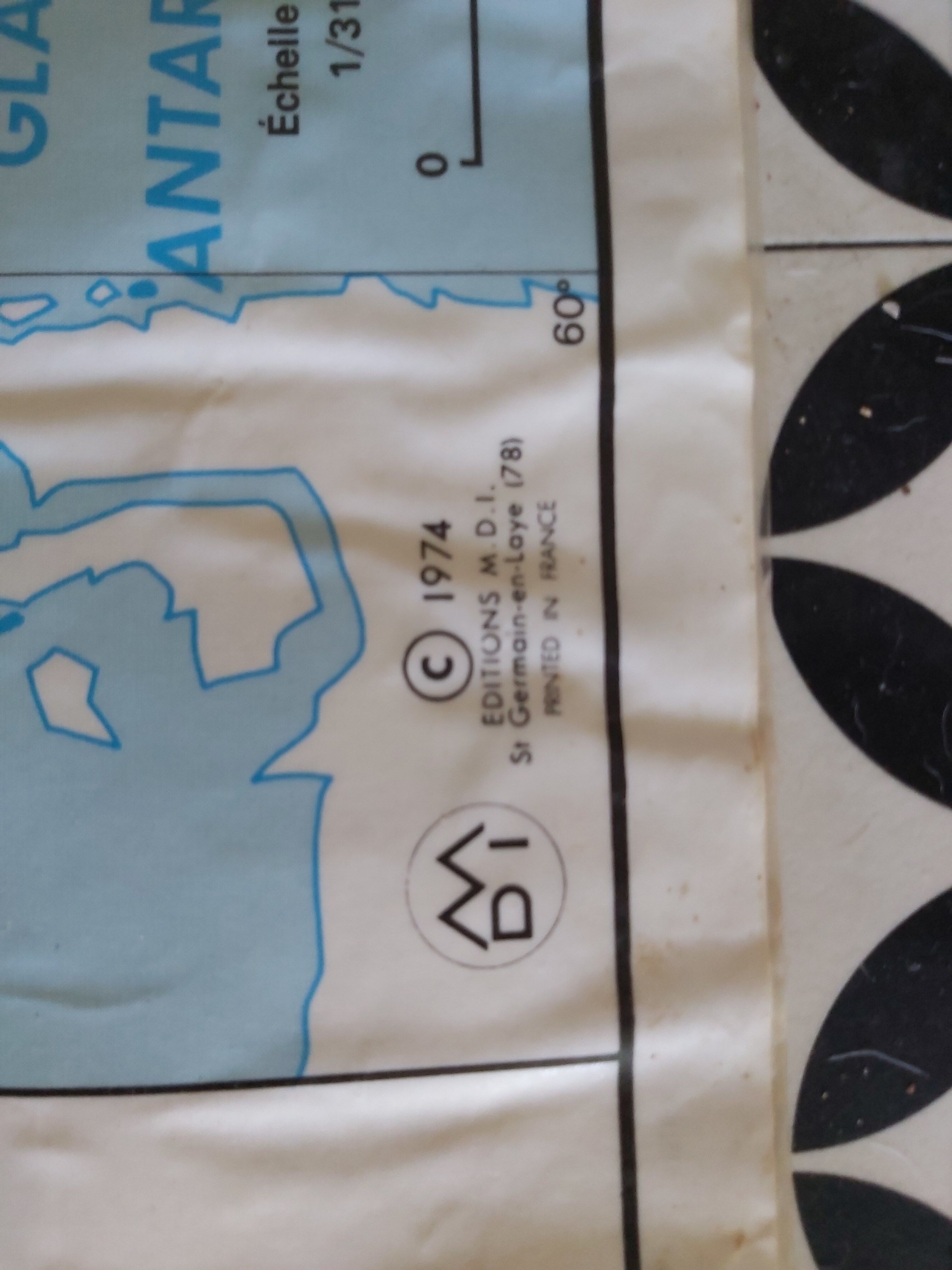 Former MDI school map laminated