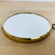 Miroir barbier rond cerclage laiton doré