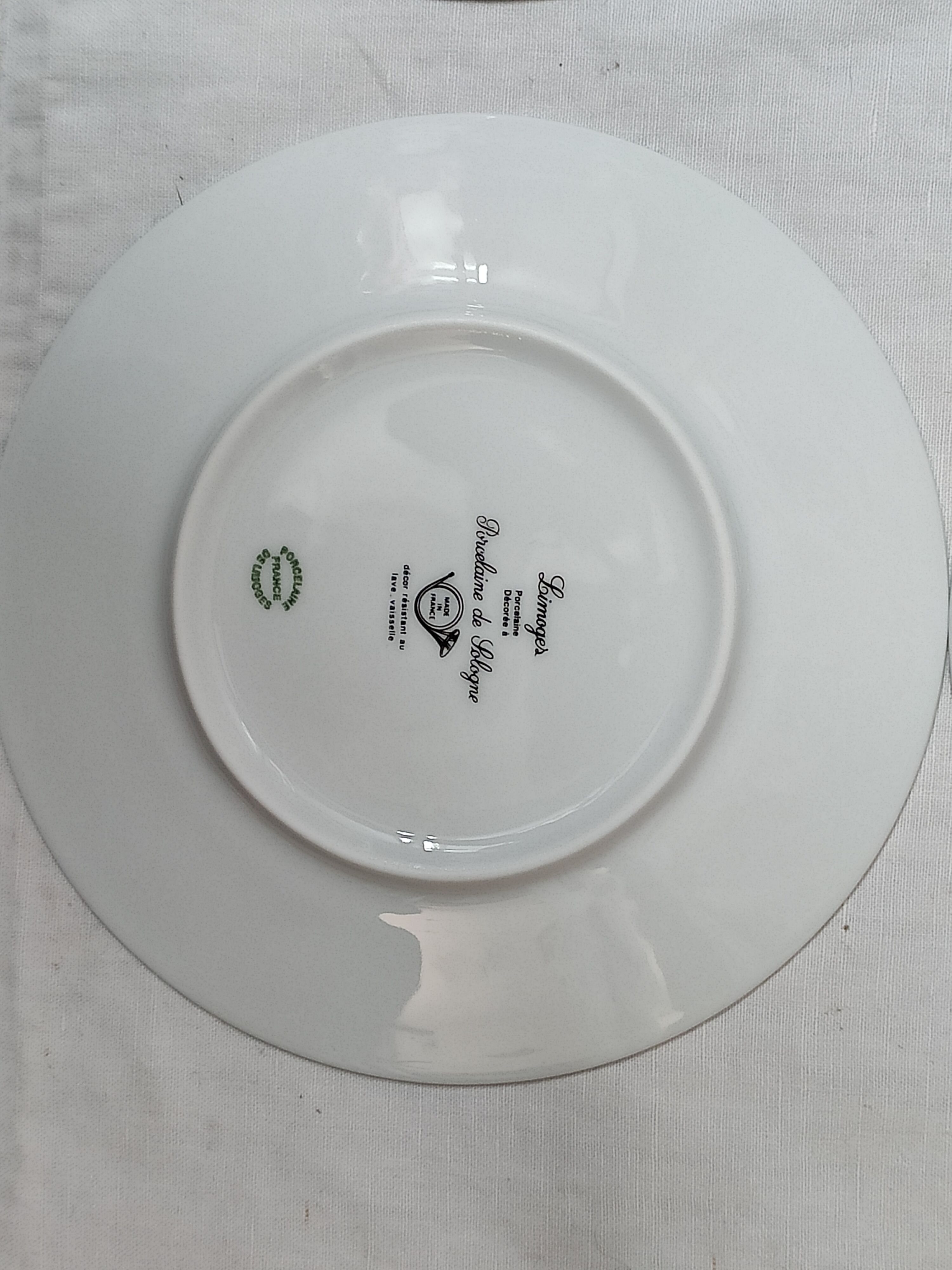 6 cheese plates Limoges Sologne porcelain