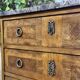 Transitional jump commode in walnut with marble top - 1950s