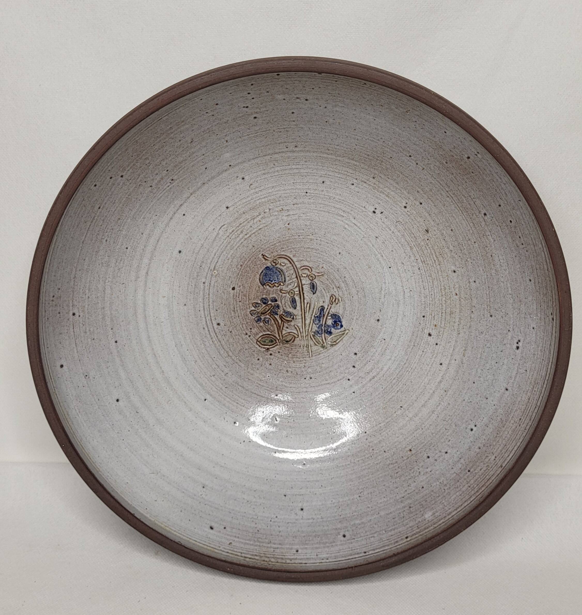 Stoneware salad bowl by J&N Pierlot Ratilly Puisaye
