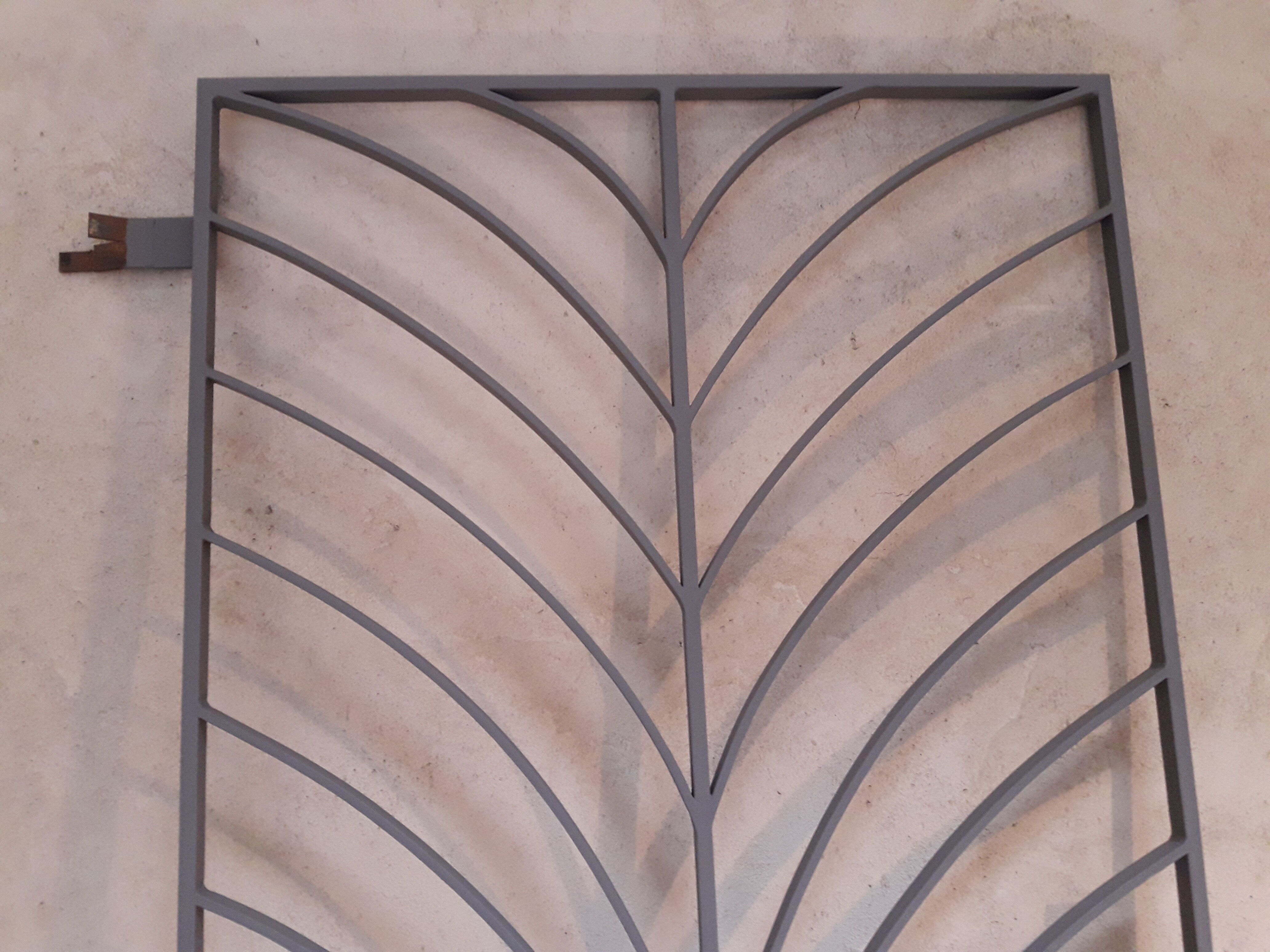 Art Deco wrought iron grill door 200x88cm