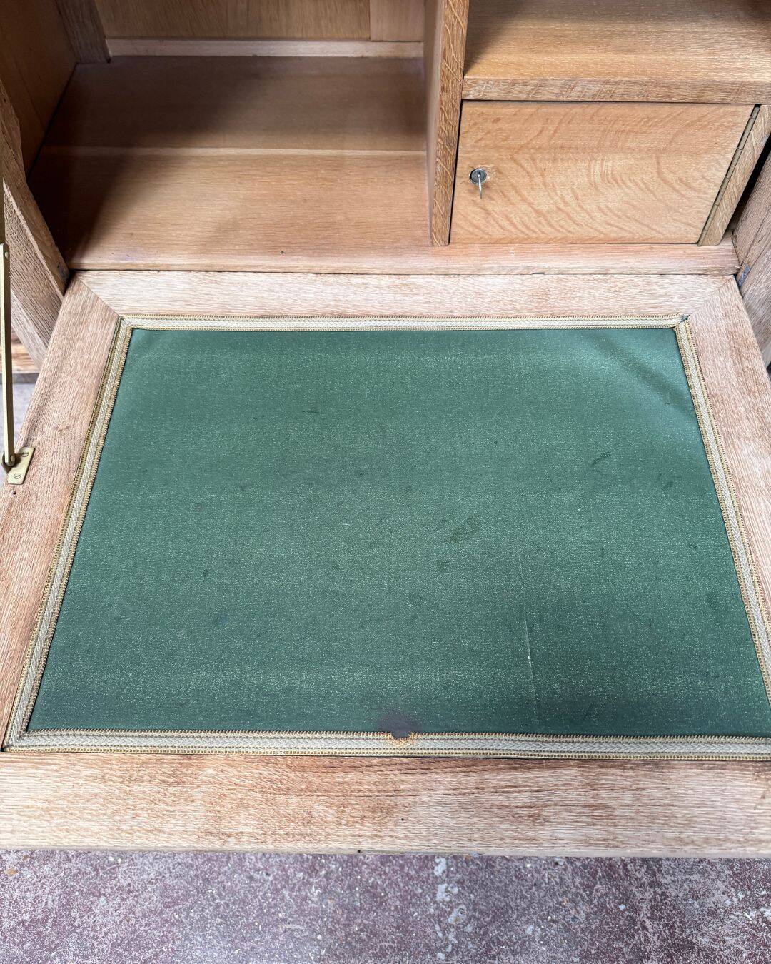 Secretary in sandblasted oak - 1950s