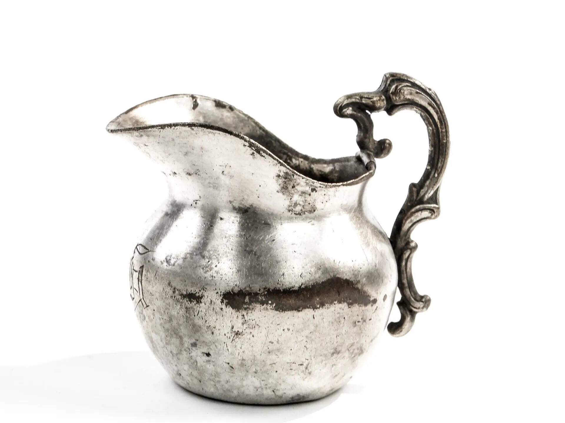 Eclectic milk jug, silver-plated copper, Fraget, Poland, 19th century