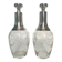 Paire de carafes en cristal et argent - début du XXe siècle