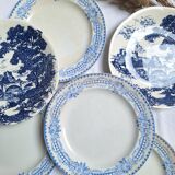 Vintage blue dinner plates