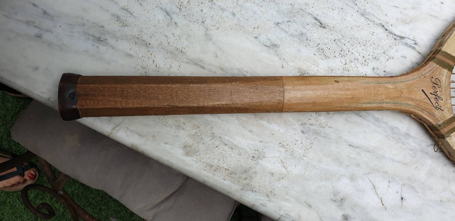 Pair of old tennis rackets circa 1930