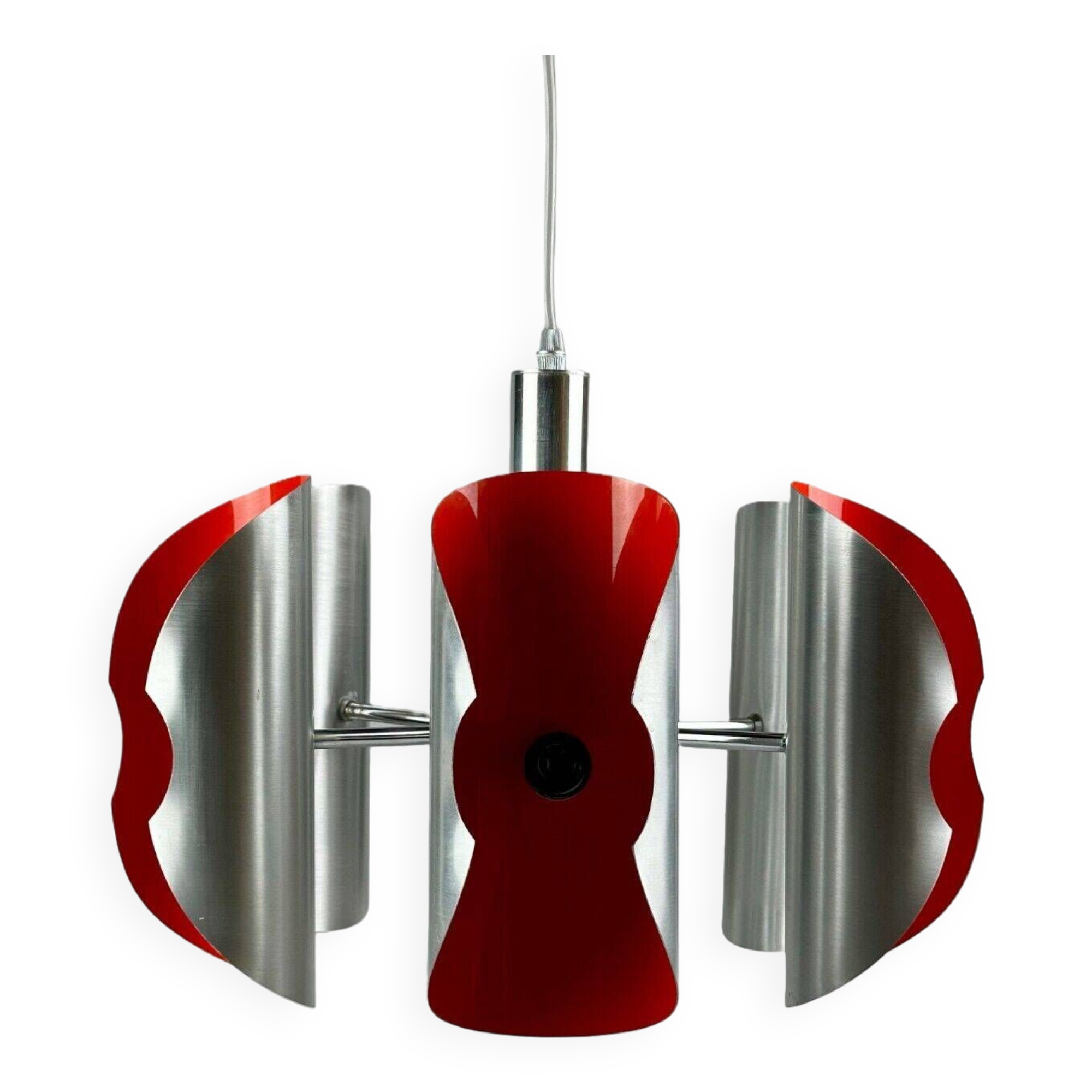 60s 70s 6-flame Sputnik candlestick metal chrome space age design