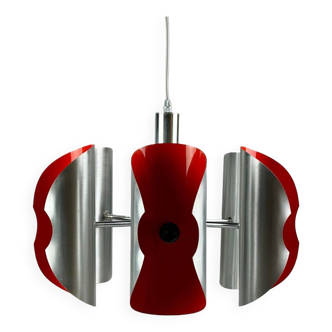 60s 70s 6-flame Sputnik candlestick metal chrome space age design