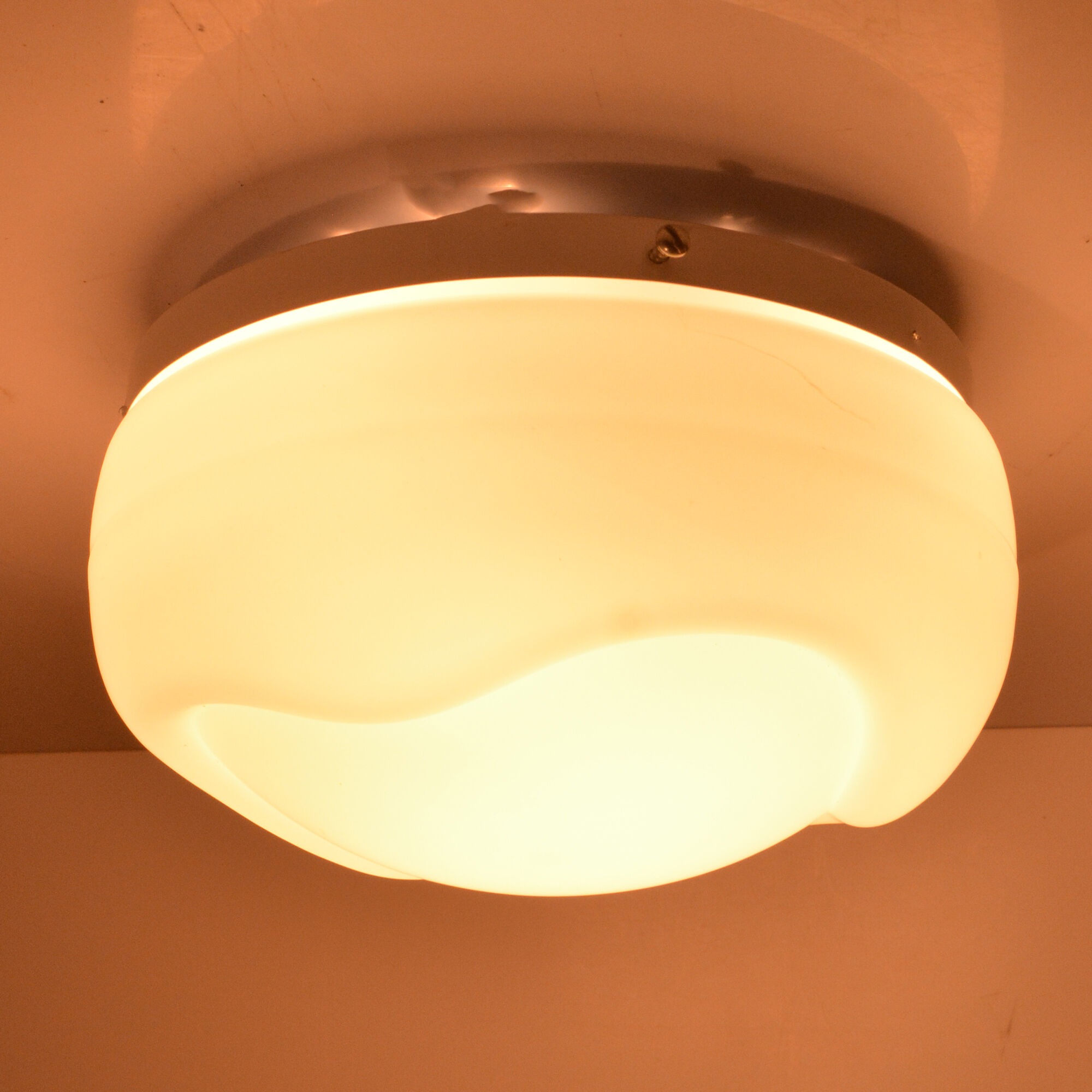 White ceiling light organic modern structural by Globo Lighting Germany 1980s