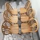 6 chairs bistro windsor wheelback in vintage beech baumann coffee
