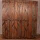 Old workshop shelf in original green-blue patina Burmese teak