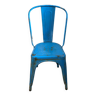 Authentique chaise métallique tolix bleu de Xavier Pauchard industriel vintage 1950