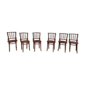 Série de 6 chaises bistrot - 1950