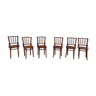 Série de 6 chaises bistrot troquet parisien 1950