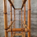 Bibliothèque étagère en bambou vintage