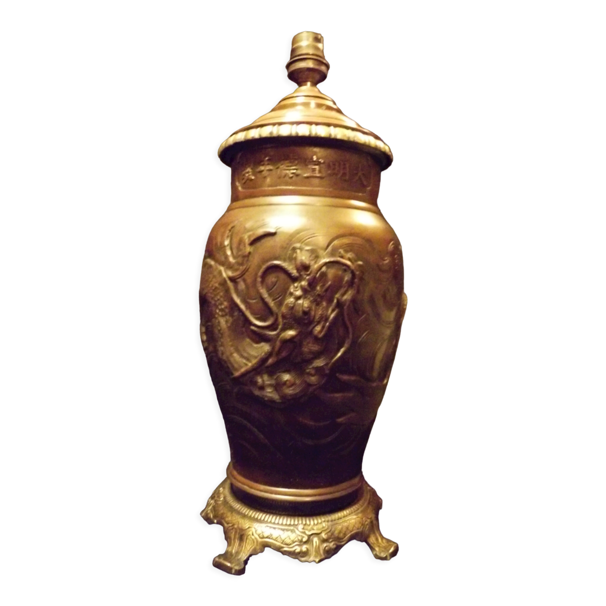 Japan bronze lamp foot