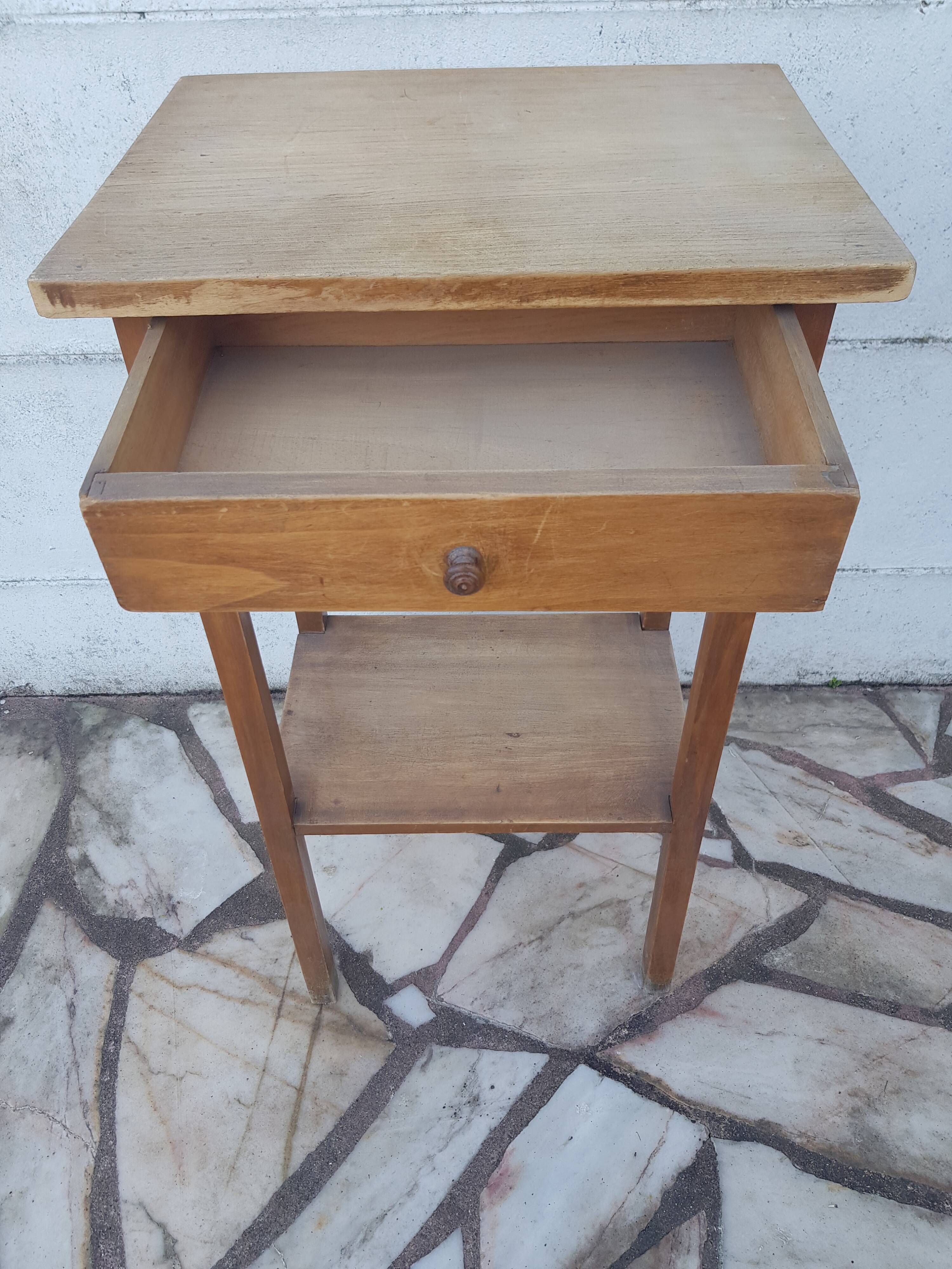 Vintage oak side table