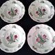 4 deep plates half porcelain from Lunéville KG Model "Réverbère"