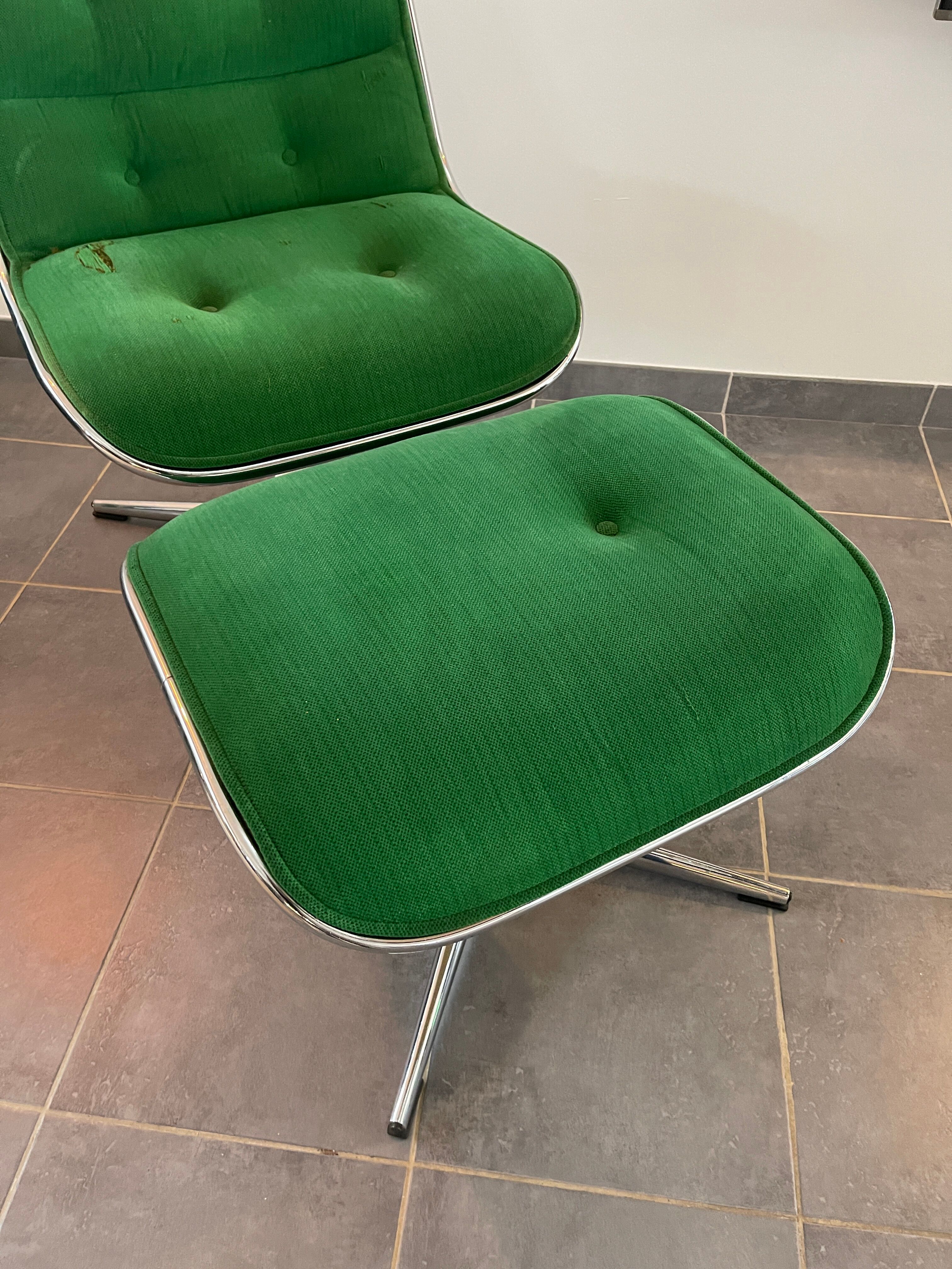 Armchair and ottoman Charles Pollock