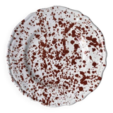 Dark terracotta dots plate 25cm
