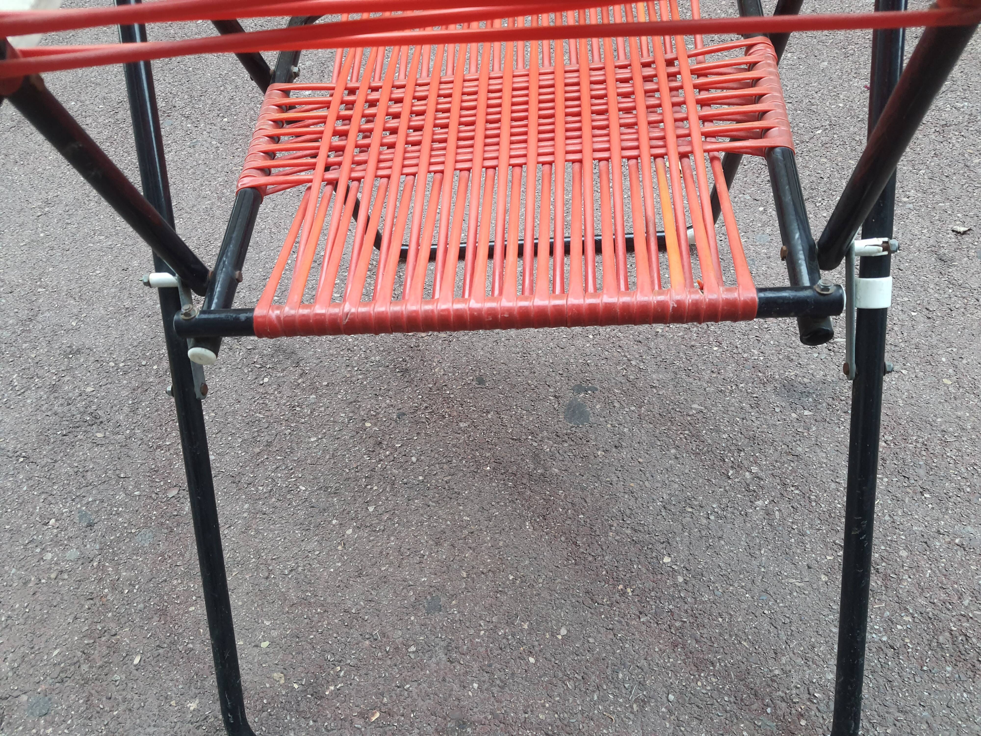 Pretty scoubidou folding armchair