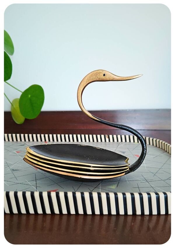 Cygne Cendriers Walter Bosse - lot de 4