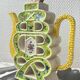 Chinese porcelain teapot puzzle, Famille Verte, 19th / early 20th century