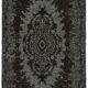 Overdyed Wool Vintage Handmade Carved Rug 173 cm x 290 cm