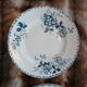12 antique flat plates in ironstone