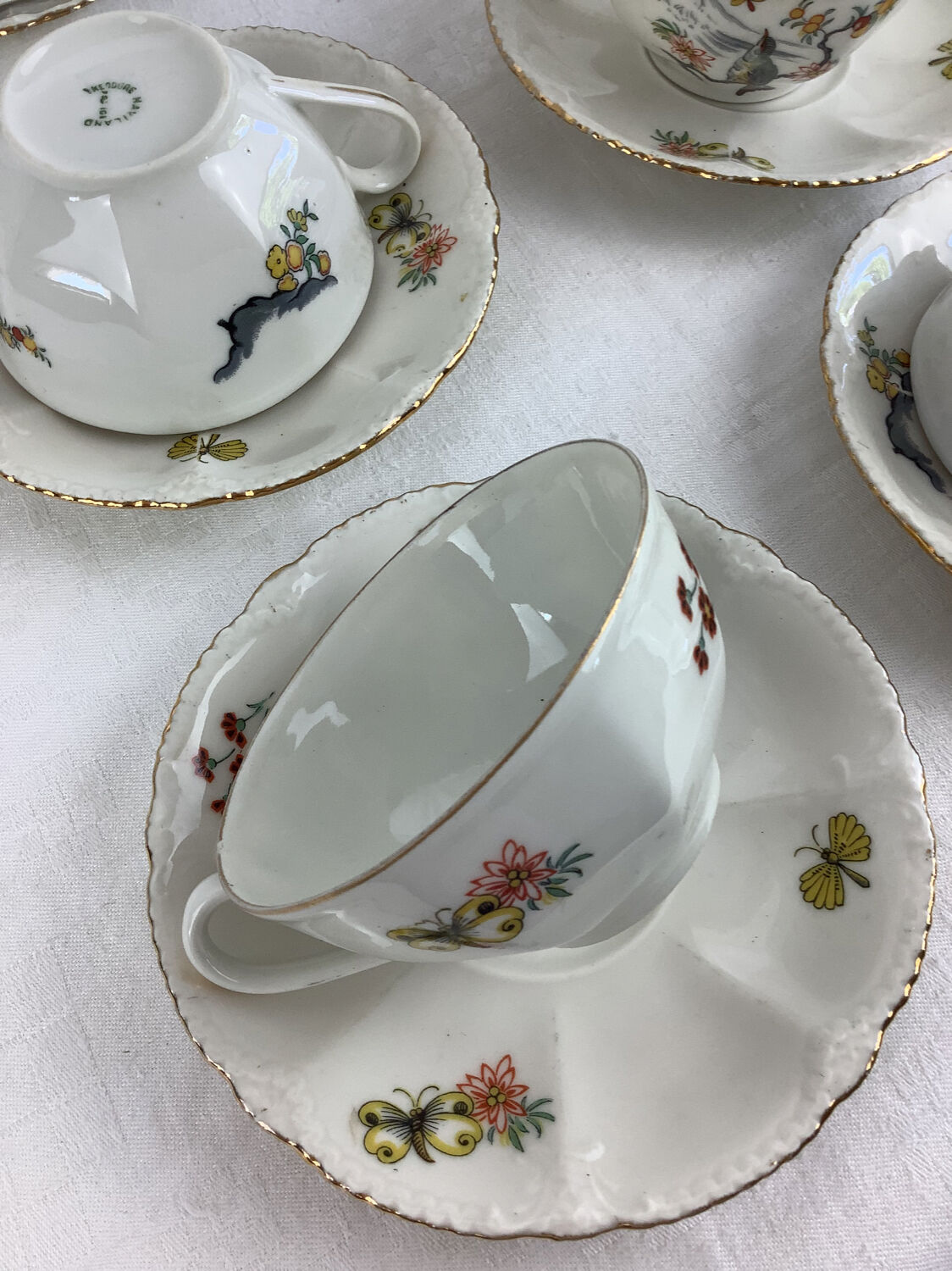 6 cups & saucers haviland made in france limoges